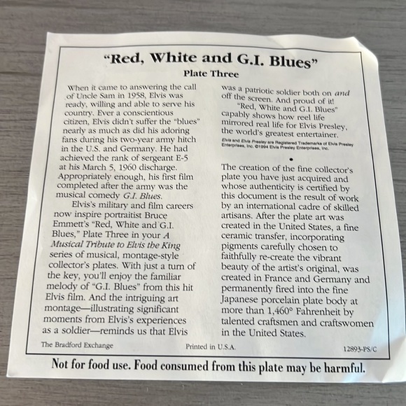 Elvis 🎵 Musical The Bradford Exchange Plate! - Picture 6 of 7